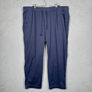 LL Bean Pants Men XL Blue Comfort Stretch Dock Pants Outdoor Pull On Hiking Camp